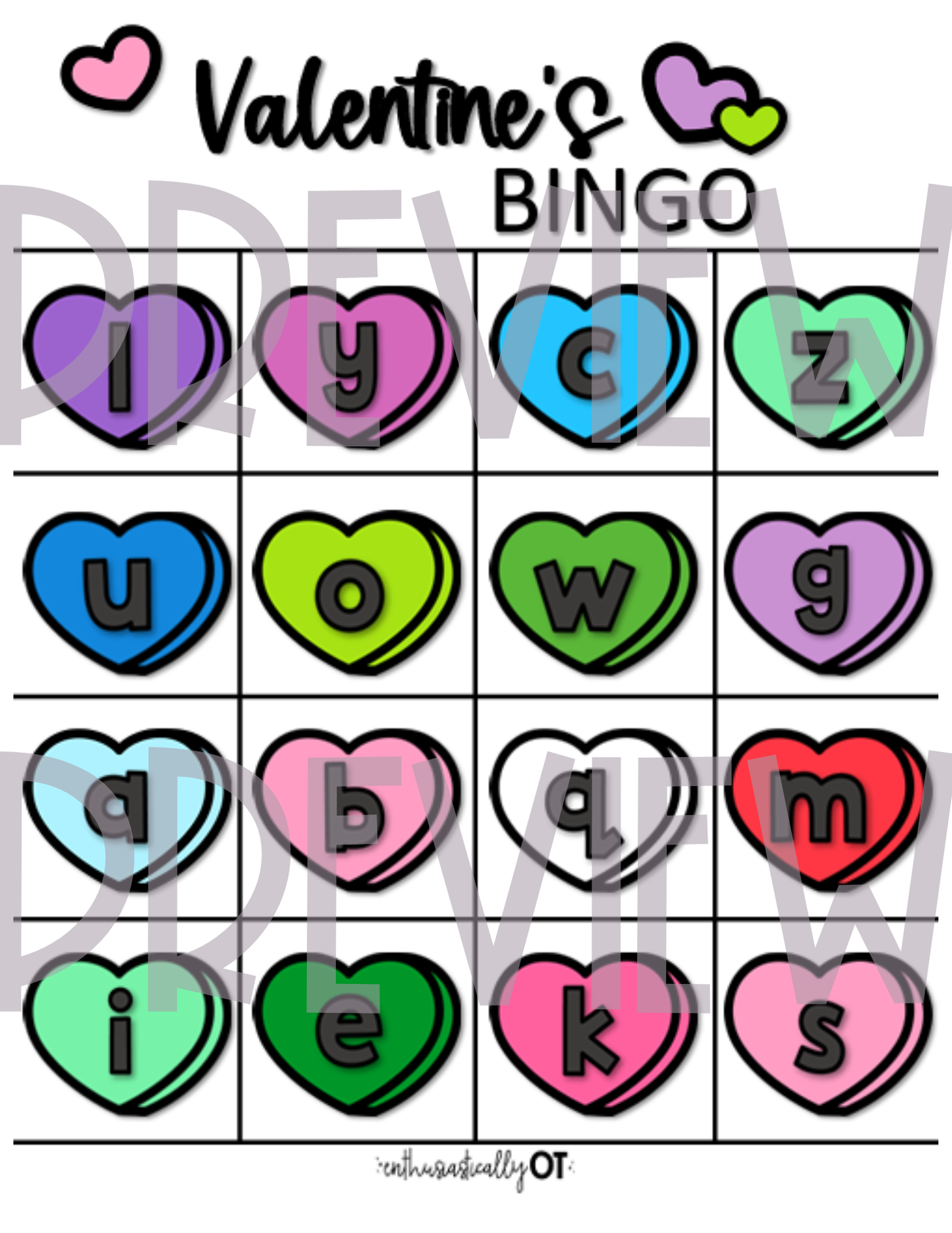 Conversation Hearts Printables