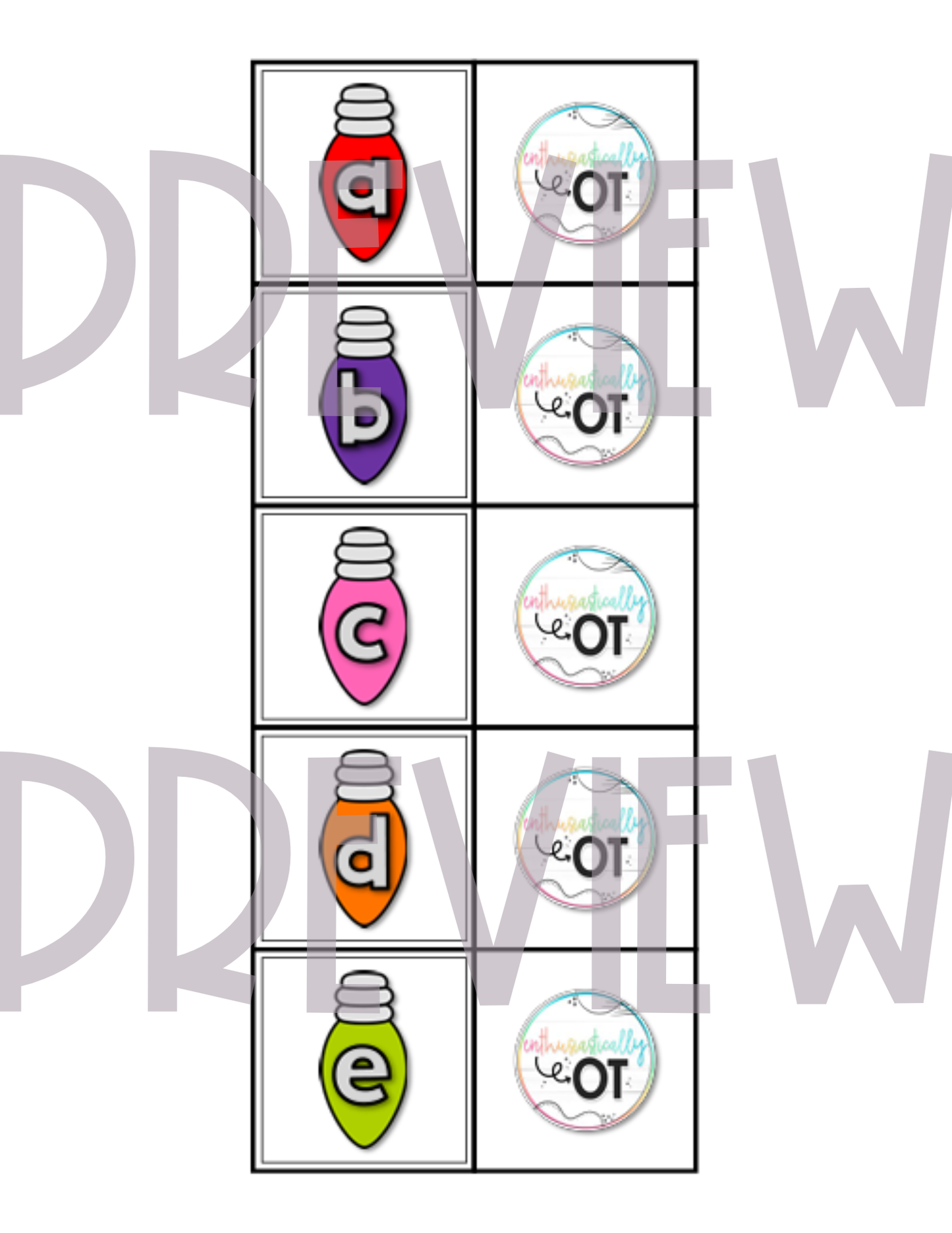 Christmas Lights Printables