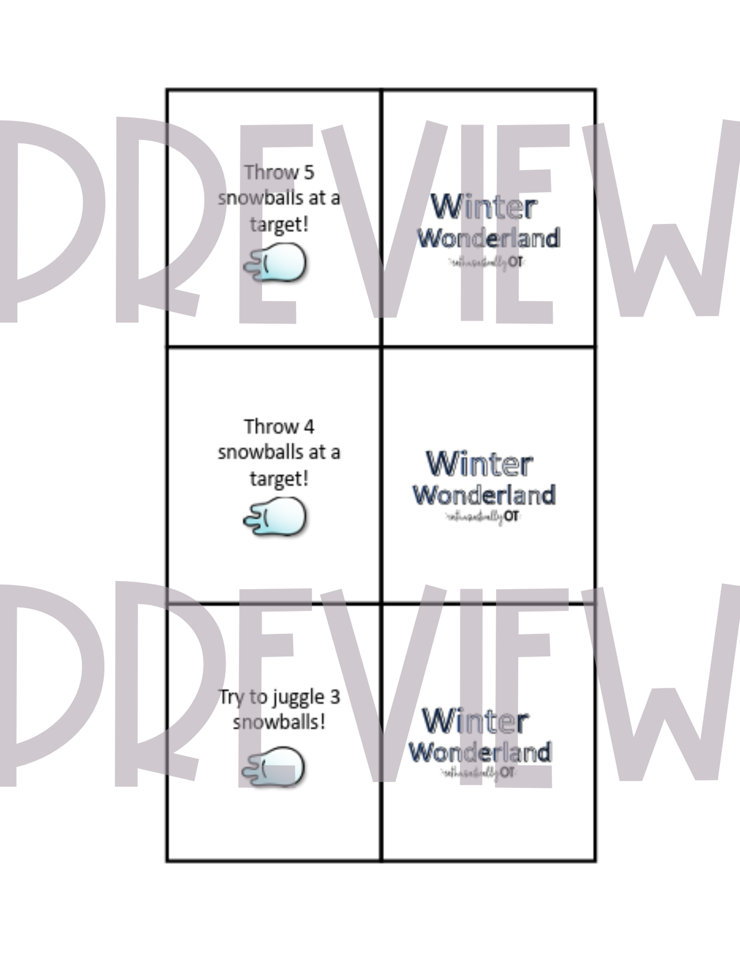 Winter Wonderland Printables