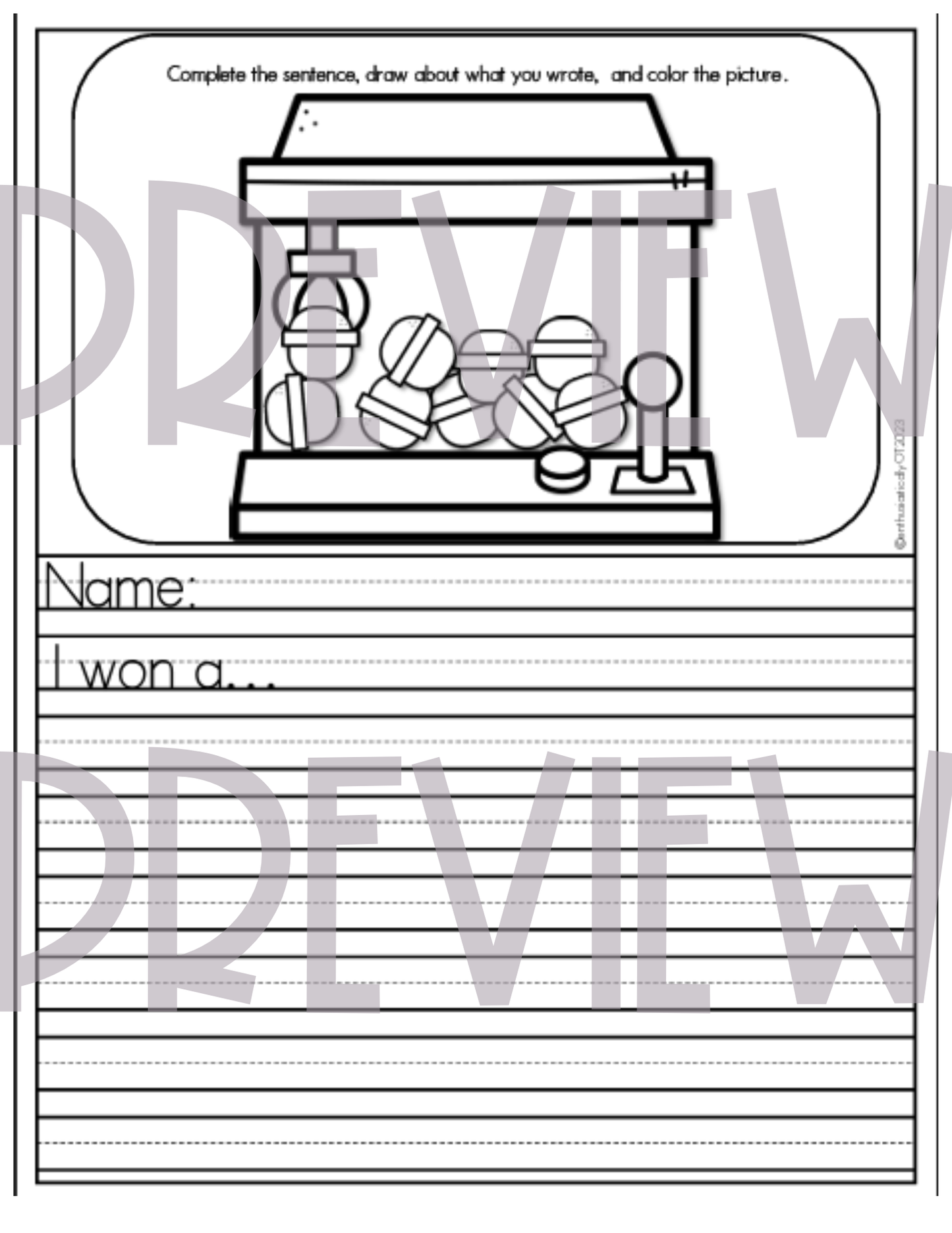 Claw Machine Madness Printables